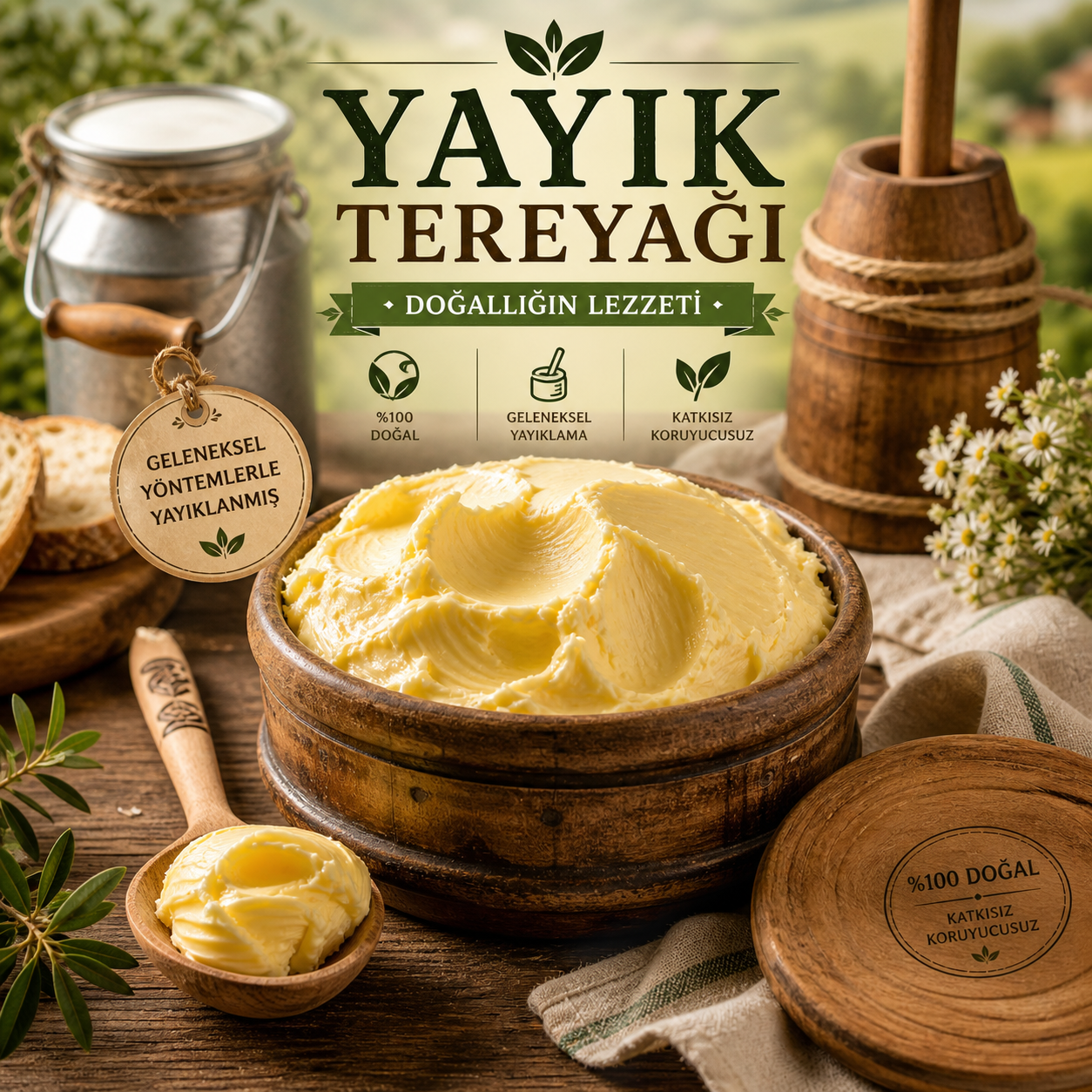 Hakiki Yoğurt Yayık Tereyağı - 4 KG